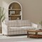 Natural Stain Resistant Performance Pet Friendly Plaid Woven Pattern Upholstery Fabric by The Yard - SKU: Aimes Beige